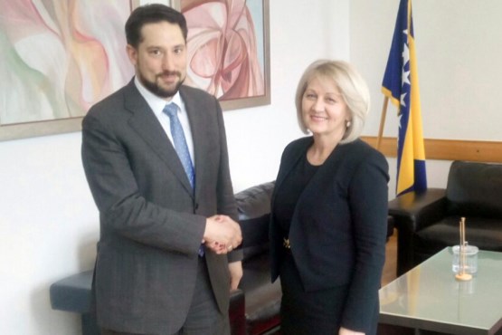 Predsjedavajuća Predstavničkog doma PSBiH Borjana Krišto sastala se sa šefom Odjela za politiku djelovanja i planiranje Misije OSCE-a u Bosni i Hercegovini 